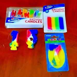 KID'S CANDLES, #1,5,7, HOSTESS HAPPY BIRTHDAY CANDLES🎂 ASSORTMENT